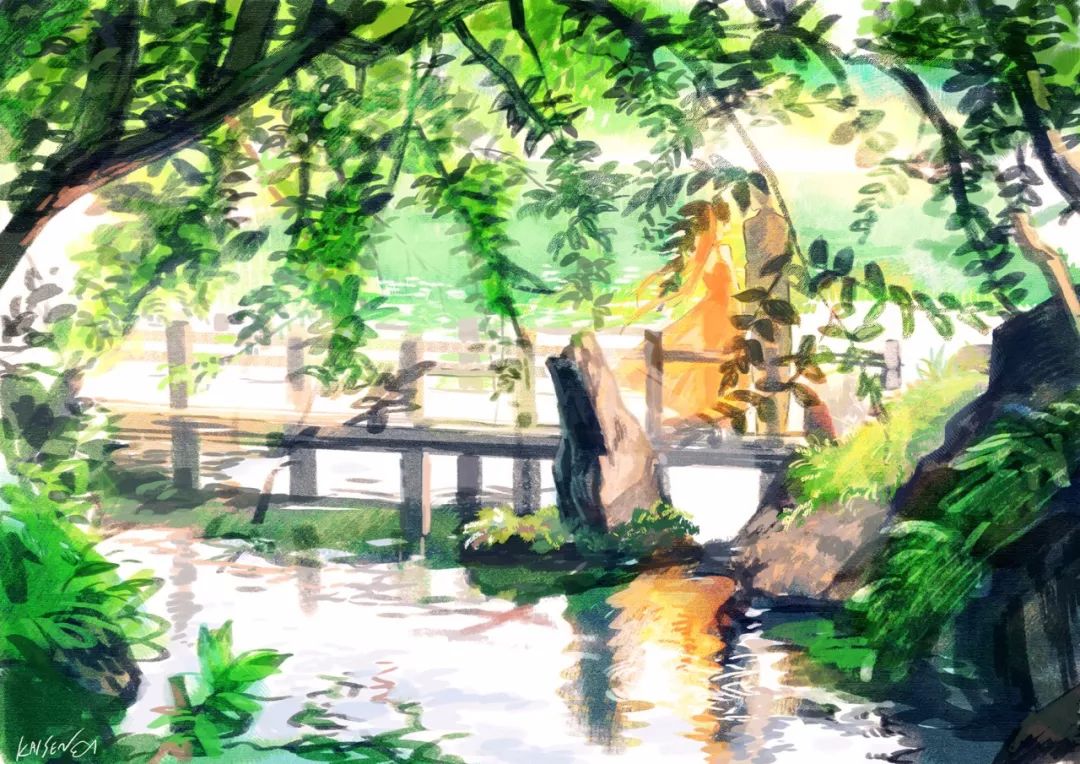 超唯美優雅插畫，清新亮麗的手繪插畫