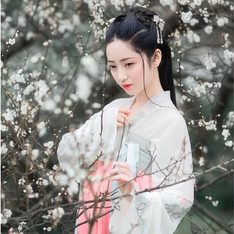 花香滿溢清新女生頭像，唯美古風真人頭像