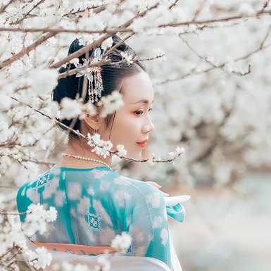 清新梨花芬芳女生頭像，唯美古風(fēng)真人頭像