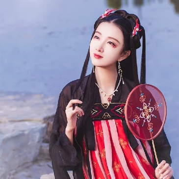 優雅喝酒女生頭像，唯美古風真人頭像