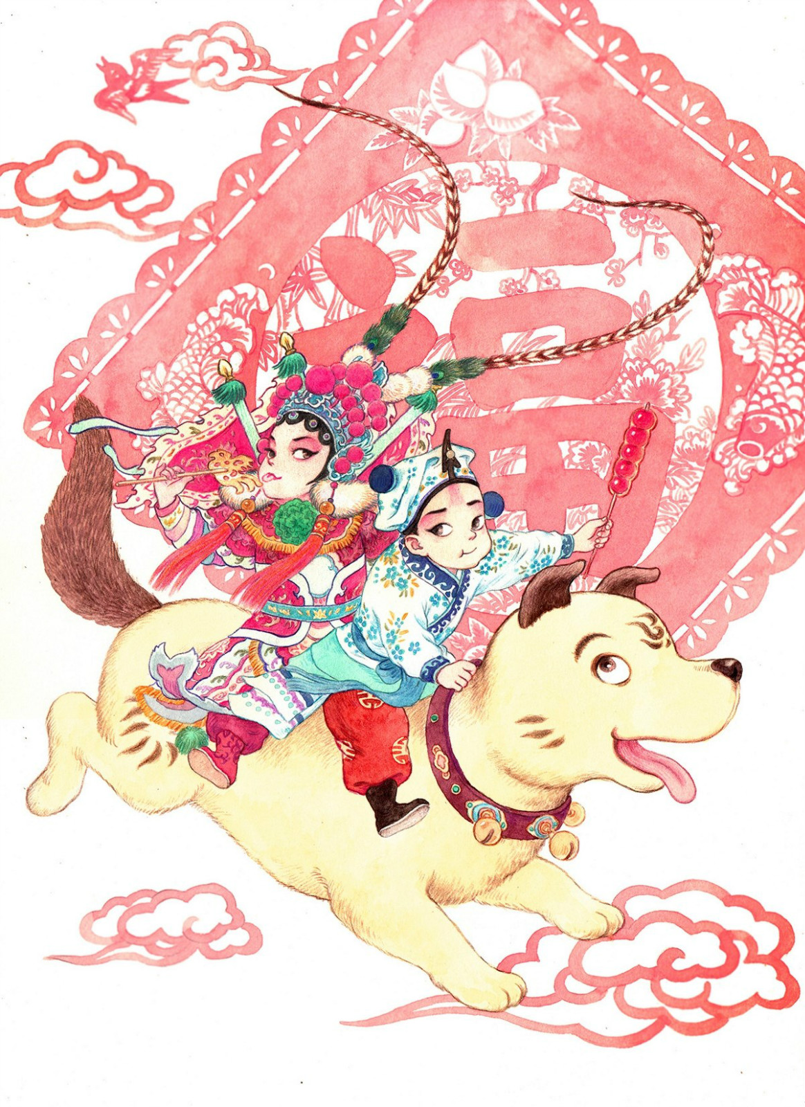 歡樂多姿的兒童世界，一組水彩兒童手繪插畫