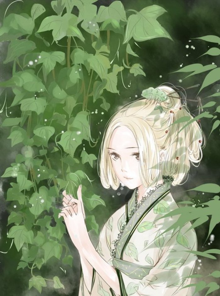 相見茫然詩意插畫，中國古風手繪插畫