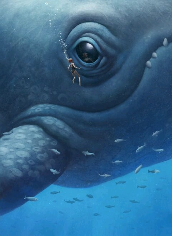 空靈浩大簡約插畫，風格靜謐手繪插畫