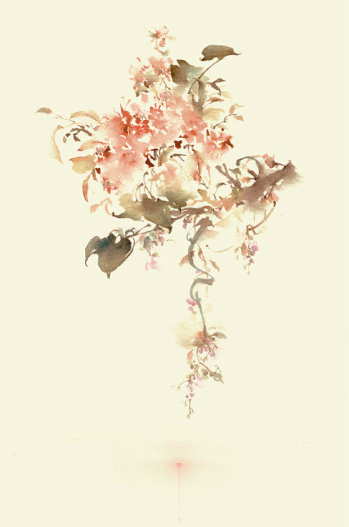水墨風格插畫，中國風藝術手繪插畫