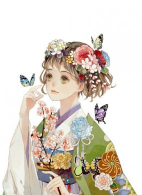 古典美女插畫(huà)，中國(guó)風(fēng)手繪插畫(huà)