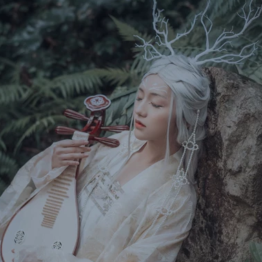 森林精靈文藝女生頭像，唯美古風(fēng)真人頭像