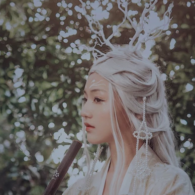 森林精靈文藝女生頭像，唯美古風(fēng)真人頭像