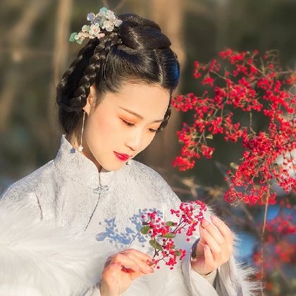 優雅冰雪美人古風頭像，唯美古風真頭像