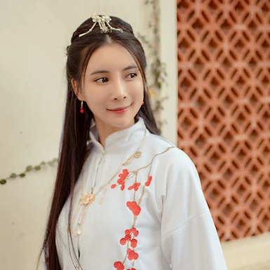 漢服清新女生頭像，唯美古風真人頭像