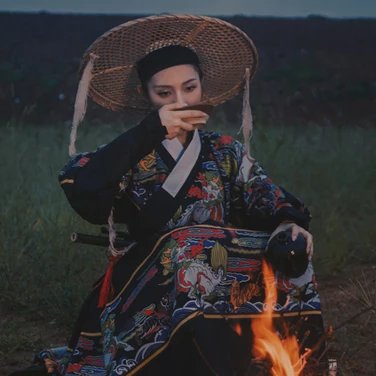 霸氣帶斗笠女生頭像，唯美古風真人頭像