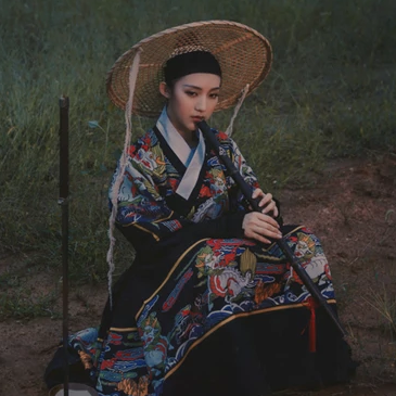 霸氣帶斗笠女生頭像，唯美古風真人頭像