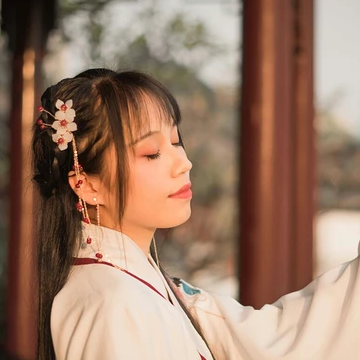 清新可愛漢服女生頭像，唯美古風真人頭像