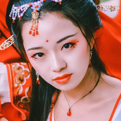 嬌艷女子頭像，唯美古風真人頭像