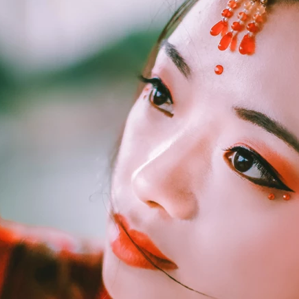 嬌艷女子頭像，唯美古風真人頭像
