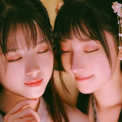 清新淡雅漢服閨蜜頭像，唯美古風(fēng)真人頭像