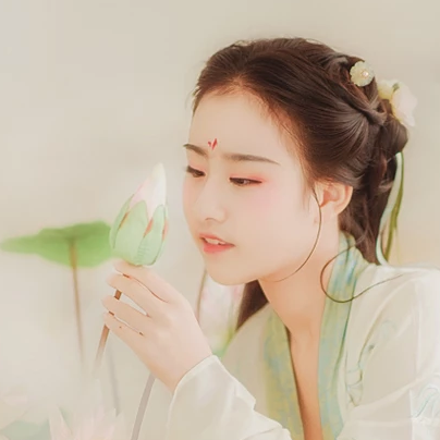 小清新漢服少女頭像，唯美古風真人頭像