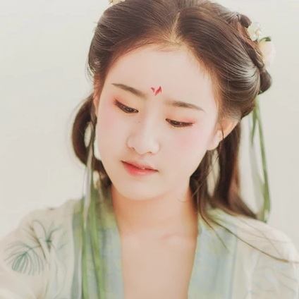 小清新漢服少女頭像，唯美古風真人頭像