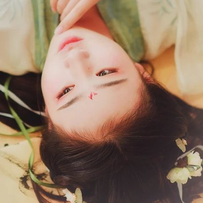 小清新漢服少女頭像，唯美古風真人頭像