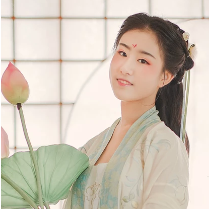 小清新漢服少女頭像，唯美古風真人頭像