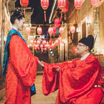 執子之手與子偕老唯美頭像，唯美古風情侶頭像