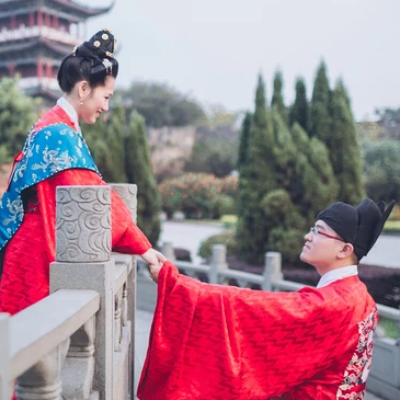 執子之手與子偕老唯美頭像，唯美古風情侶頭像
