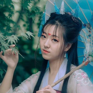 唯美漢服女生頭像，古風真人女子頭像