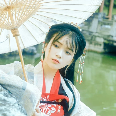 優雅時尚古風頭像，唯美古風真人女子頭像