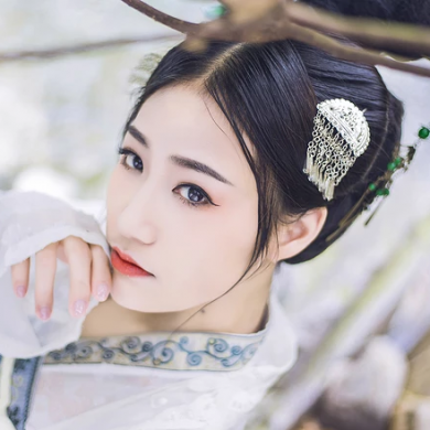 夢中鏡時尚典雅，唯美古風真人頭像