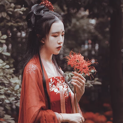 曼珠沙華中國風唯美古風女子頭像