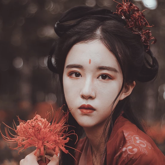 曼珠沙華中國風唯美古風女子頭像