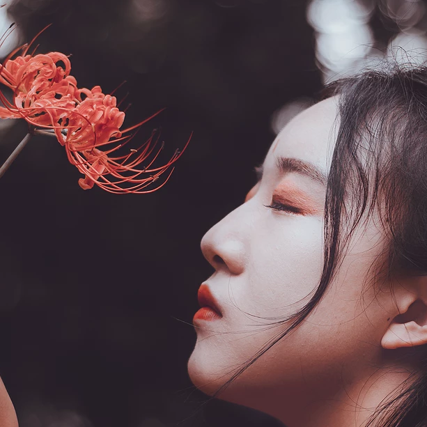 曼珠沙華中國風唯美古風女子頭像