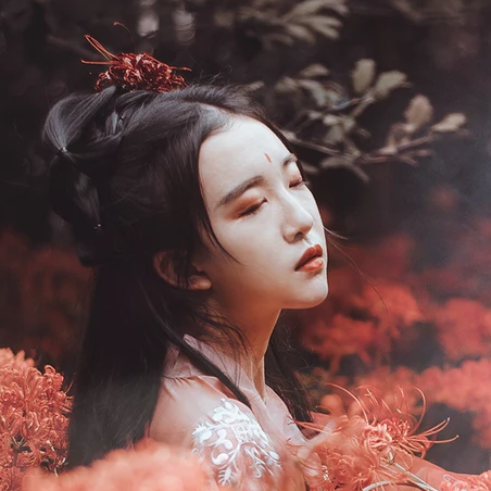 曼珠沙華中國風唯美古風女子頭像