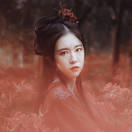 曼珠沙華中國風唯美古風女子頭像