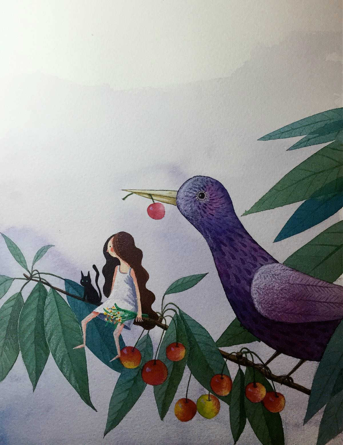 水果主題創意水彩手繪插畫