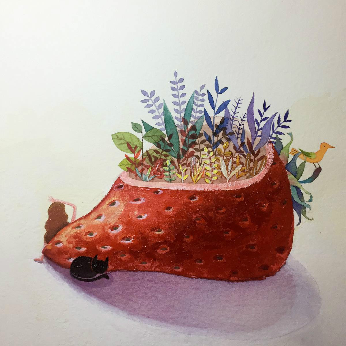 水果主題創意水彩手繪插畫