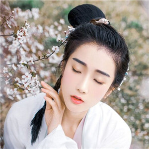 櫻花樹下古風女子頭像，真人古風頭像大全