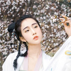 櫻花樹下古風女子頭像，真人古風頭像大全