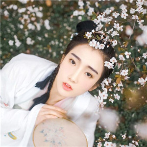櫻花樹下古風女子頭像，真人古風頭像大全