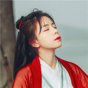 俠骨柔情女子古風頭像大全，紅衣似火灼人眼