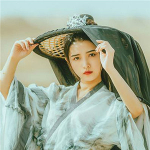 大漠孤煙古風女子真人頭像，唯美女生qq頭像
