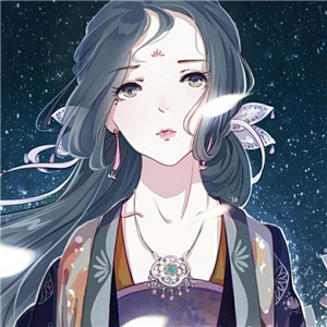 手繪風格華貴古風女子頭像，動漫頭像女生頭像