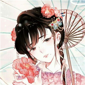 手繪風格華貴古風女子頭像，動漫頭像女生頭像