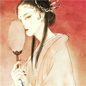 手繪風格華貴古風女子頭像，動漫頭像女生頭像