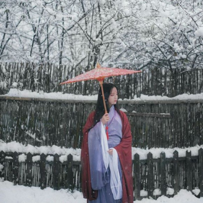 溫柔可人古風漢服女子頭像，端莊秀麗女生頭像