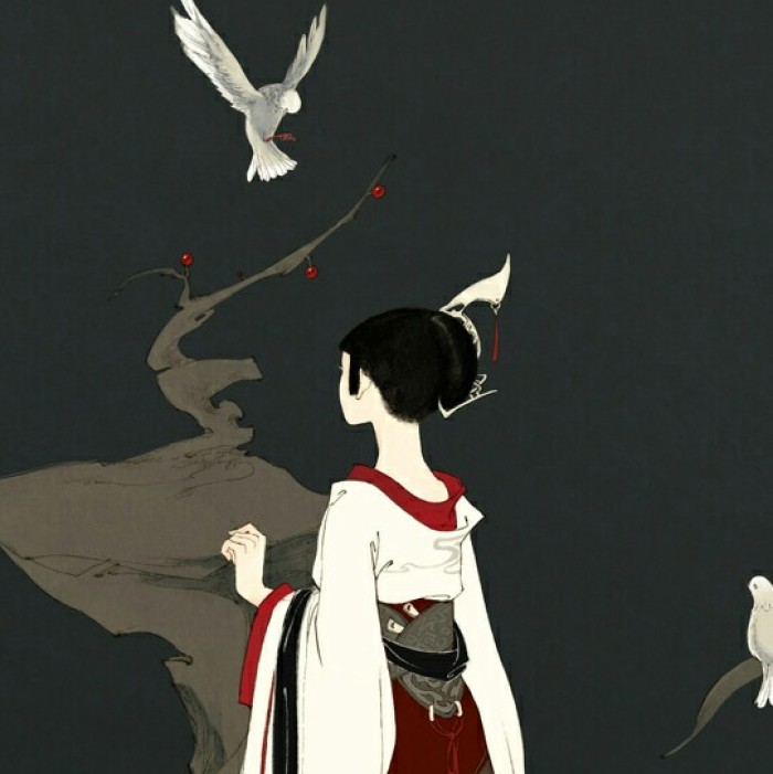 清雅風格古典女生頭像，動漫水彩古風頭像