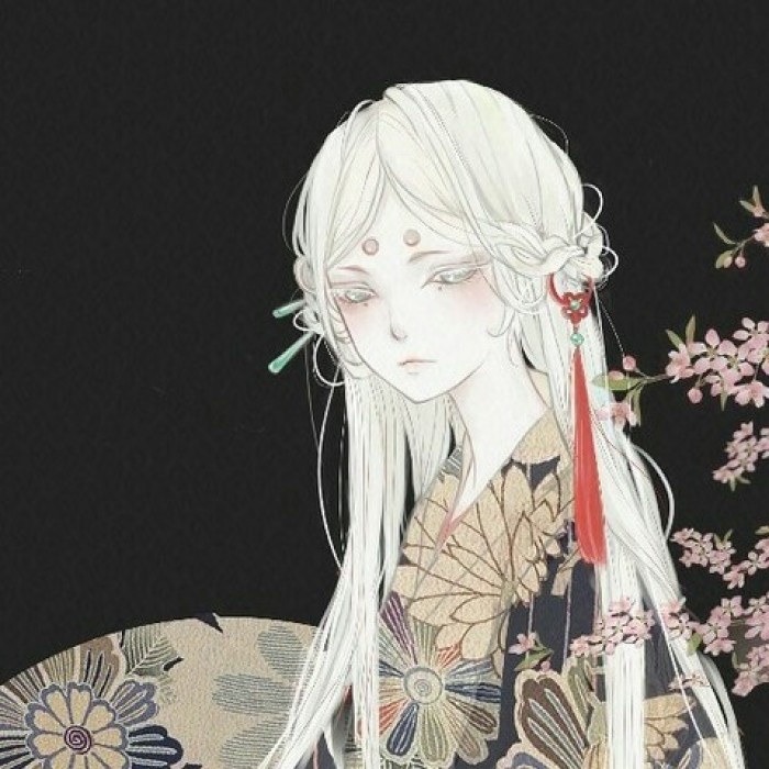 清雅風格古典女生頭像，動漫水彩古風頭像