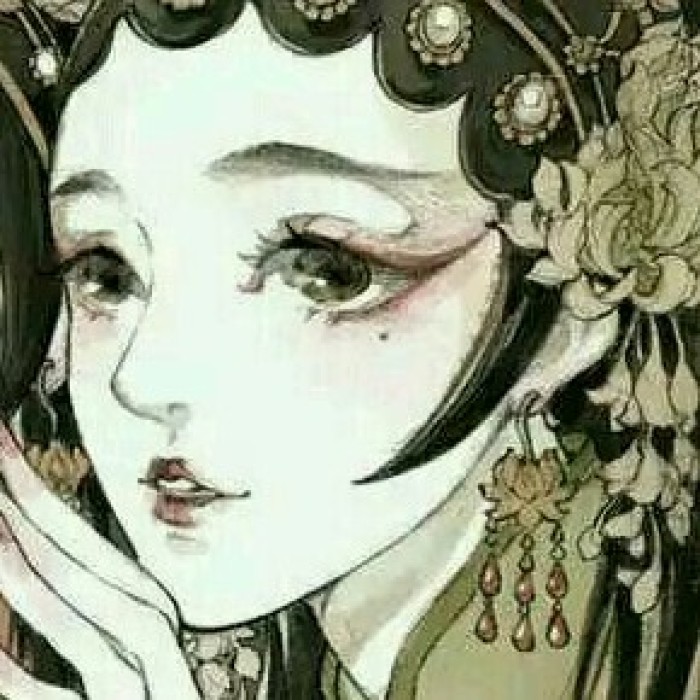 動漫古風女子閨蜜頭像，好姐妹qq頭像