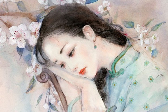 柔美淡雅女子古風頭像，古典女子qq頭像