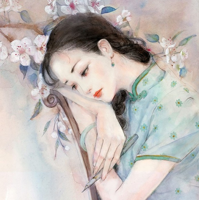 柔美淡雅女子古風(fēng)頭像，古典女子qq頭像