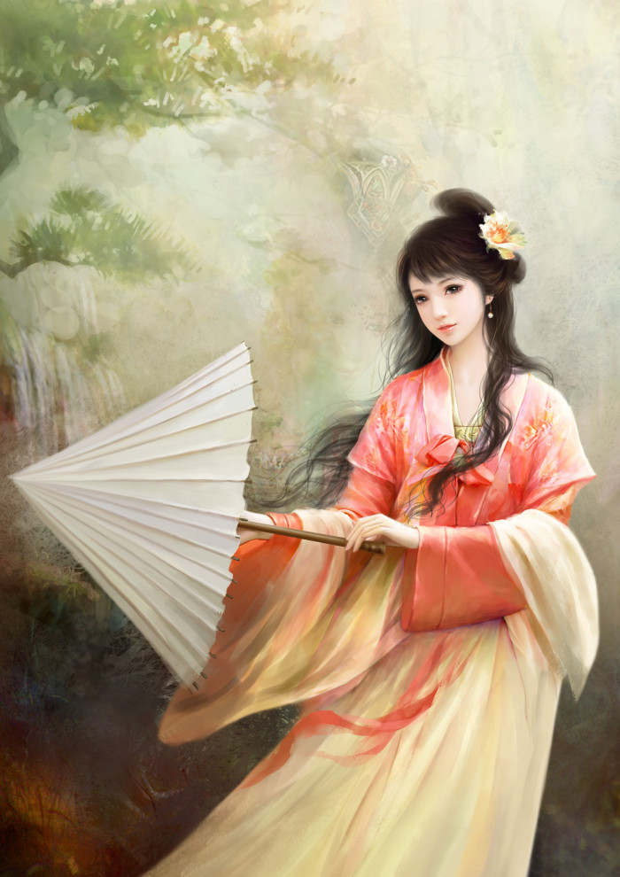 古風美女好看的插畫立繪圖片